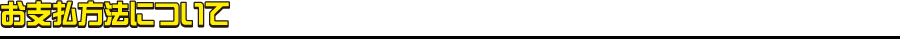 お支払方法について